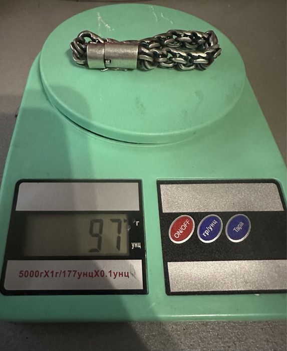 серебряный комплект цепь+браслет