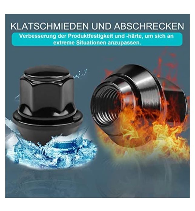 Set 20 piulite M12 x 1.5 roti ford (negre și cromate)