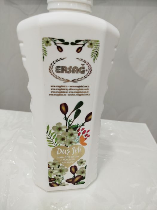 Гель для душа Турецкий Ersag с маслом аргании и граната ЭКО 1 литр