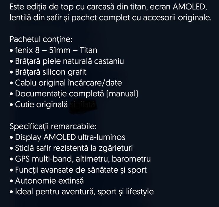 Ceas Garmin Fenix 8 Amoled 51 mm