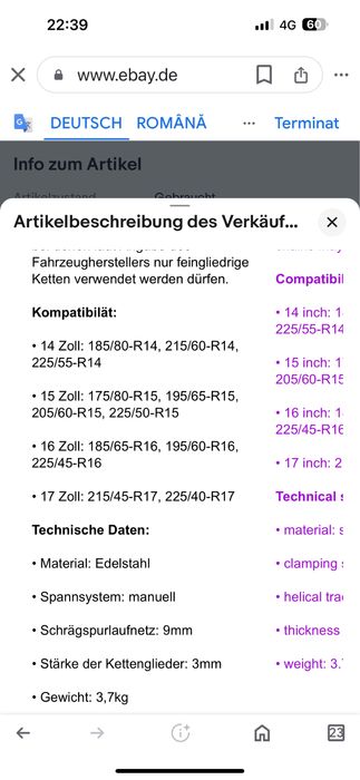 Lanturi de zapada, diferite marimi R 13-R14 R 15-R16-R17