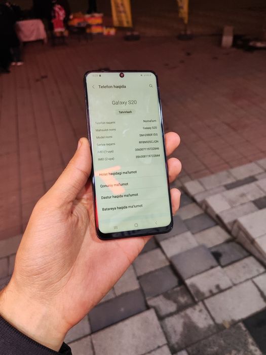 Samsung S20 8 128GB srochni sotiladi