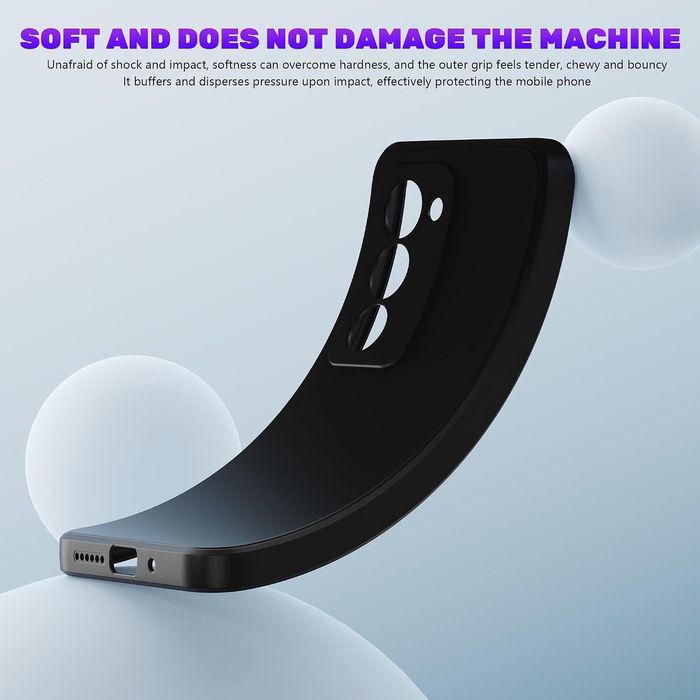 Матов силиконов кейс за xiaomi redmi 15 4g - черен