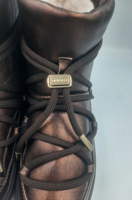 Ghete apres ski INUIKII originale noi piele si blana naturala 39