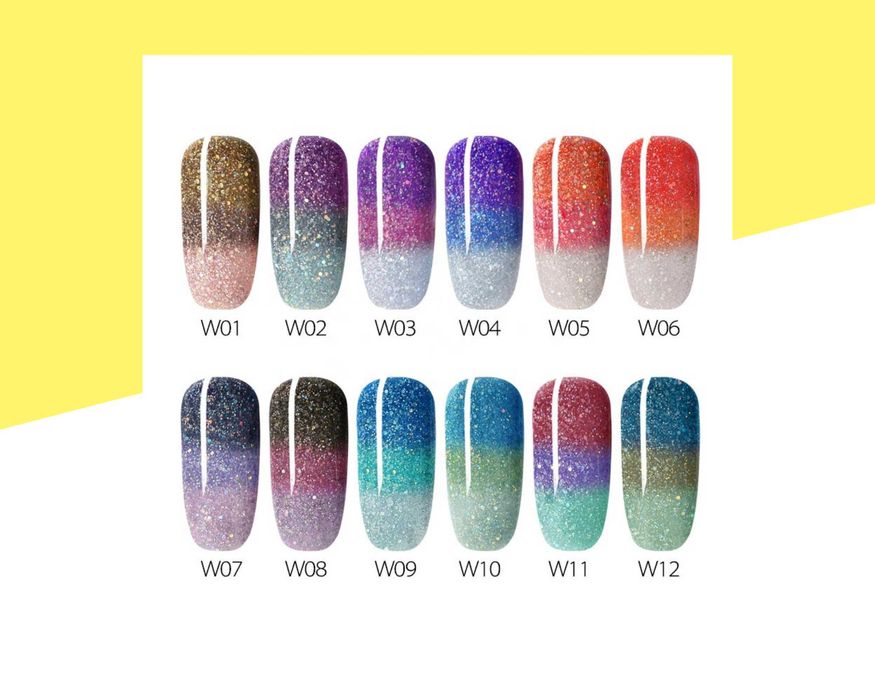 Термо брокатена UV/LED гел боя VENALISA, гел лак, маникюр