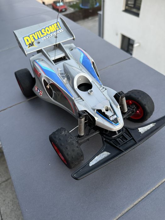 mașină RC Tamiya Quick Drive Manta Ray 1/14, model vintage 1989