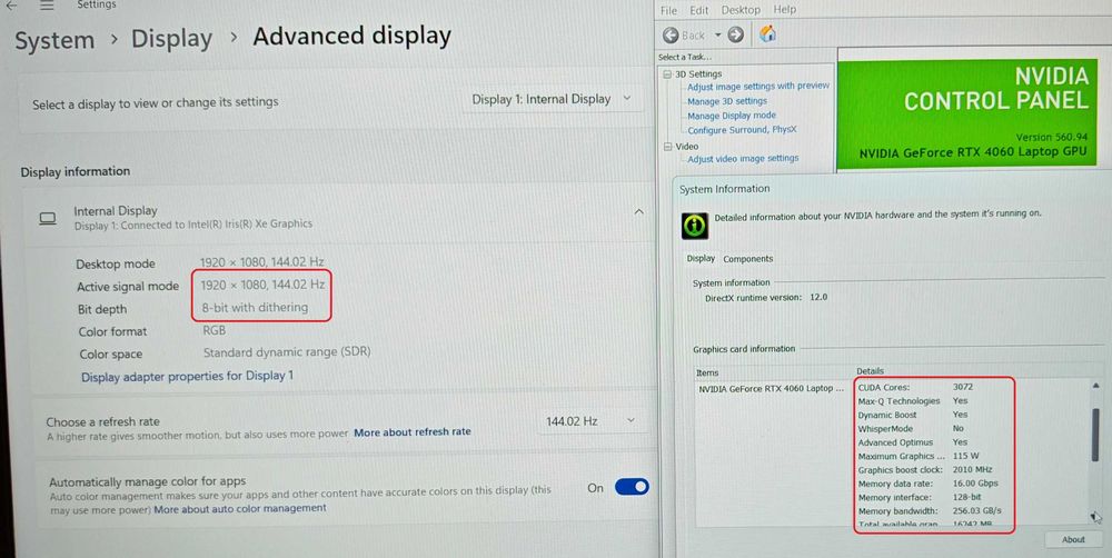 NVidia RTX 4060 8GB/Intel Core i5 13500H/16GB RAM/512GB SSD NVME/15.6 G-SYNC 144hz IPS/Lenovo LOQ 15 геймърски gaming laptop лаптоп