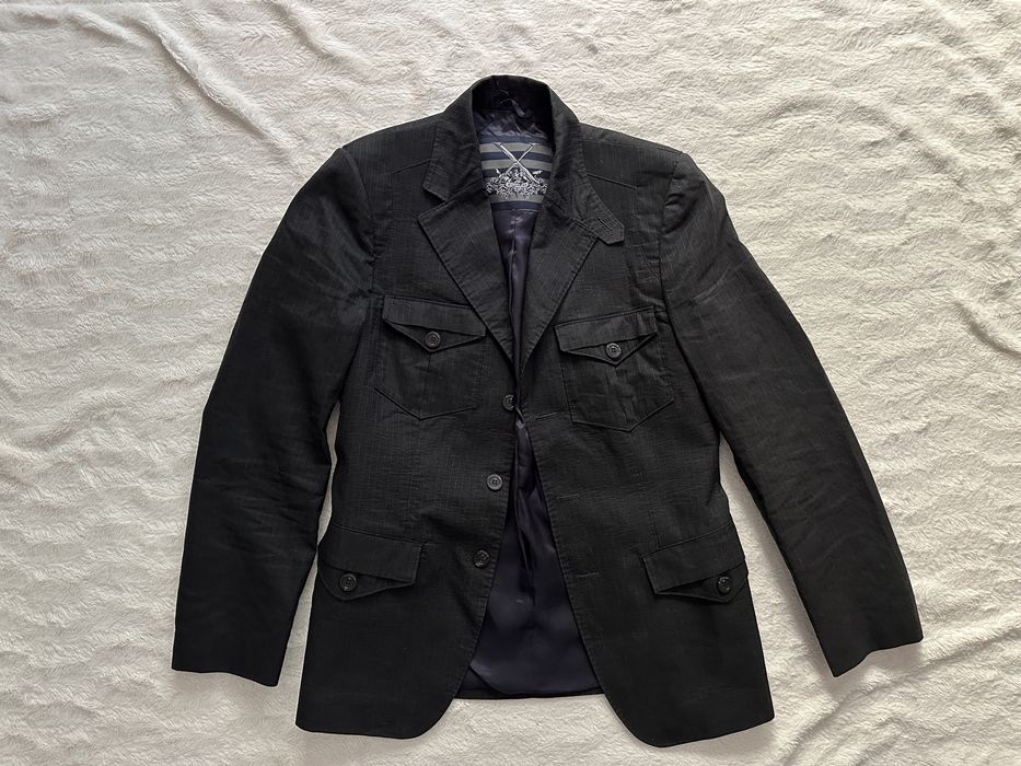 Sacou John Richmond 48 cu lana negru