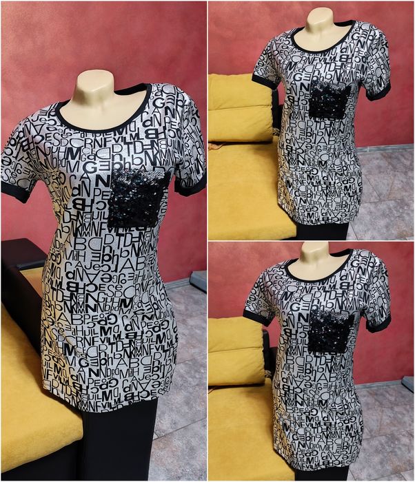 Rochița argintie cu model. Mărimi S, M, L