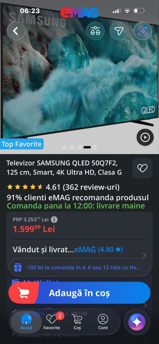 Tv Samsung 4k 125 cm cu garanție !