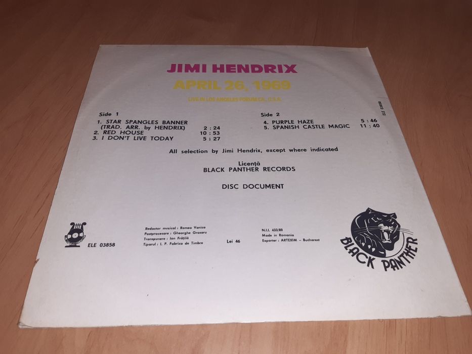 Discuri Elvis Presley, Jimi Hendrix