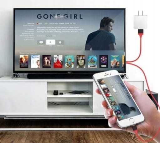 Cablu adaptor Lightning HDMI FHD USB iPhone iPad
