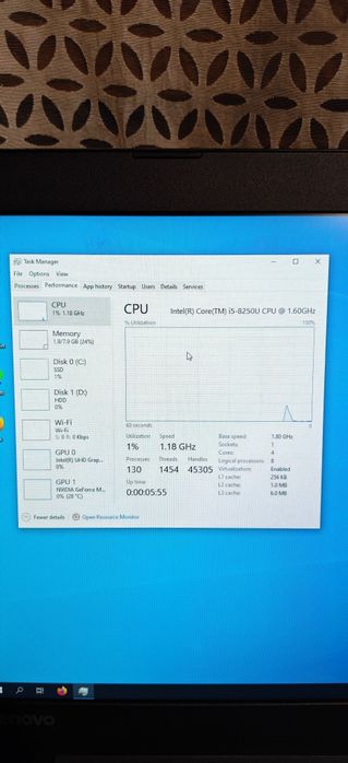 Lenovo IdeaPad 320/i5-8250u/8GB RAM/MX150/128 GB SSD + 500 GB HDD/Full