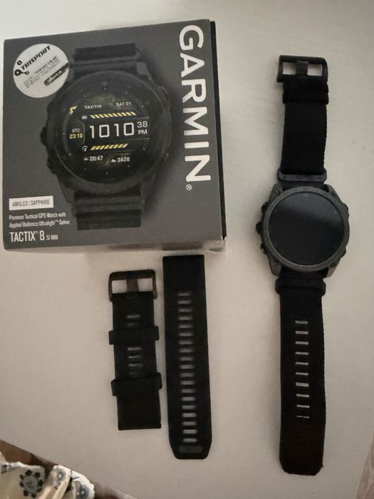 Garmin Tactix 8 AMOLED Sapphire 51mm - Ceas Tactical Multisport GPS Titan DLC