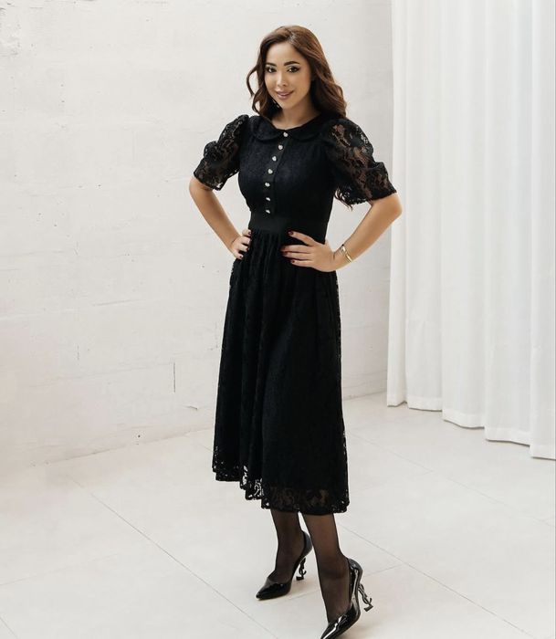 Вечернее платье с кружевом