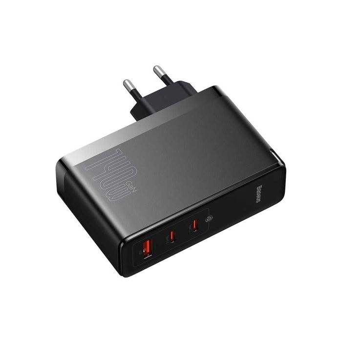 Incarcator de perete Baseus GaN5 Pro 2xUSB-C + USB, 140W Negru
