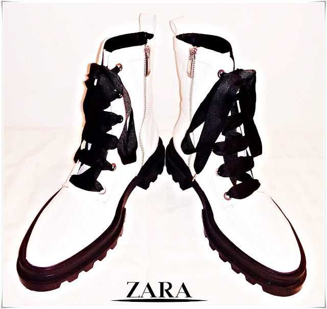 Ghete Zara tip bocanc, piele naturală , noi - Extrem de frumoase!