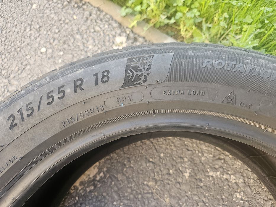 4x Anvelope Iarna 215/55 R18 - 2x Michelin Pilot Alpin 5 + 2x Bridgestone - DOT 2020 / 2022 - Profil 6-7mm