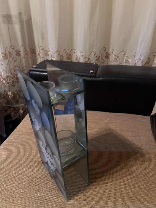 Suport lumanari cu oglinda