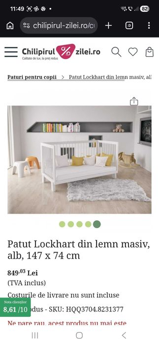 Patut lemn masiv dimensiuni 147 x 74 cm