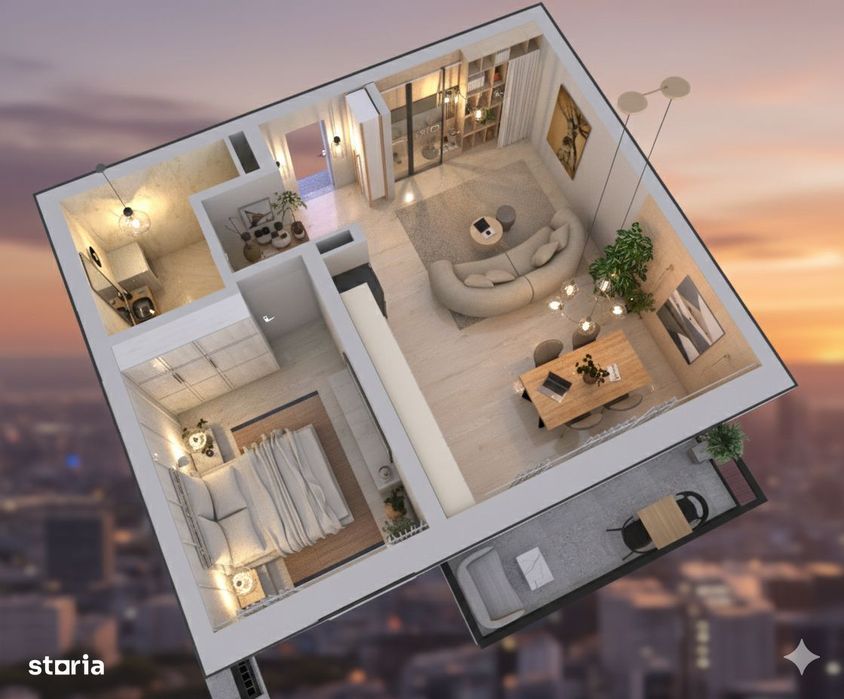 Apartament 2 camere Direct Dezvoltator 50 mp utili + balcon - Finisat