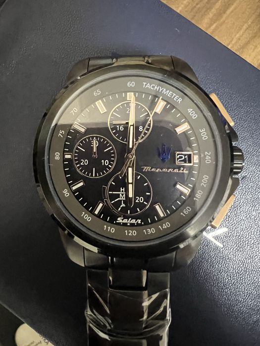 Часовник Maserati Successo Chrono Solar Edition Watch - Black