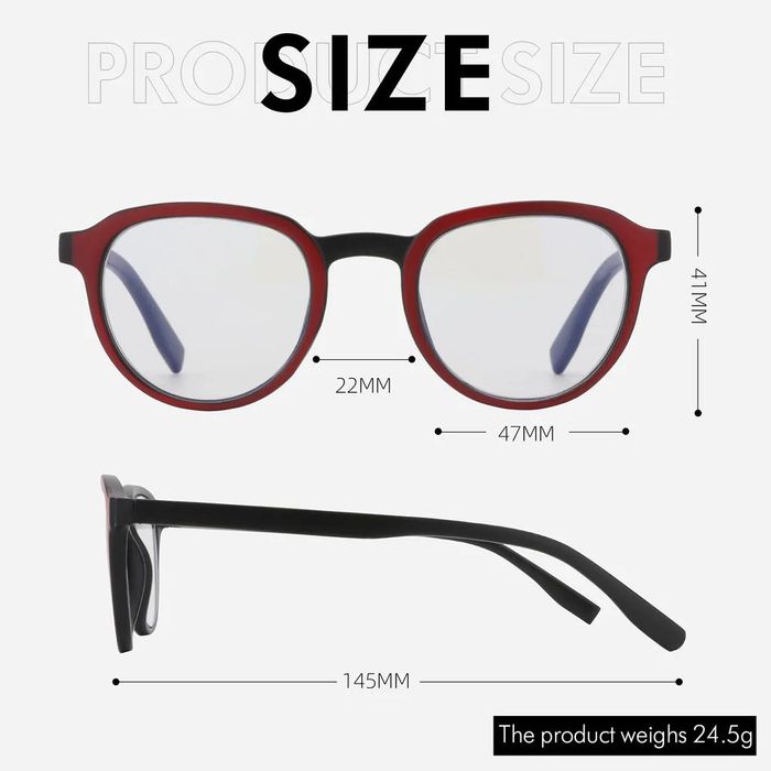 4 броя кръгли очила за четене с диоптър 1,5