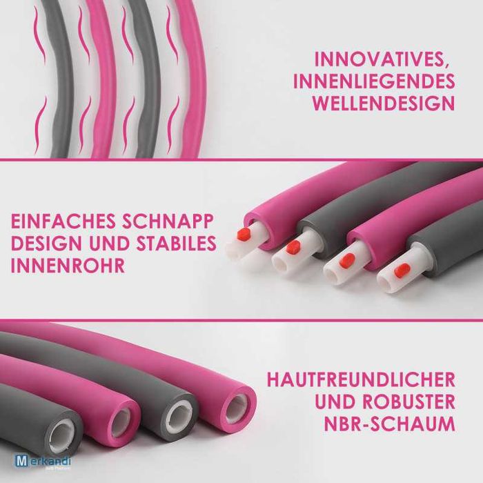 Hula Hoop 8 piese - Cerc  Gimnastica Fitness si masaj slabit