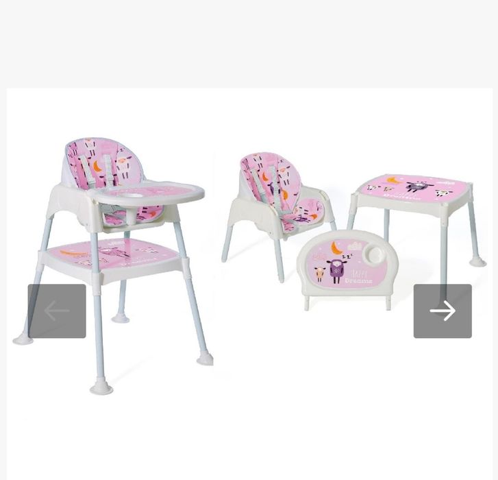 Детско столче за хранене 2 в 1