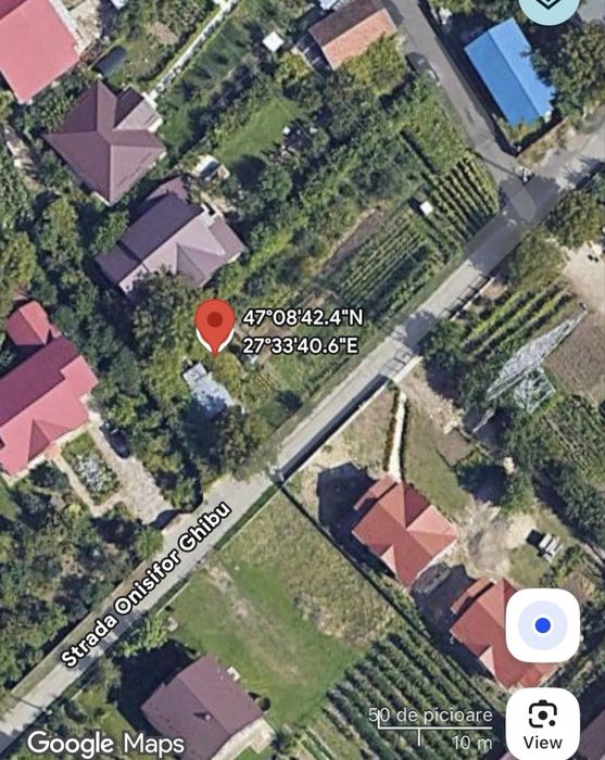 Teren intravilan pe strada Onisifor Ghibu Iași /924 mp/ Preț 180 euro pe mp/Se acceptă schimburi imobiliare
