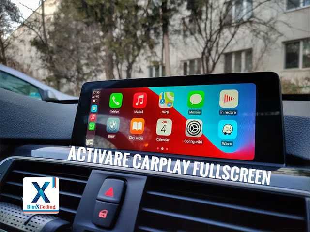 CarPlay BMW full screen waze youtube music
