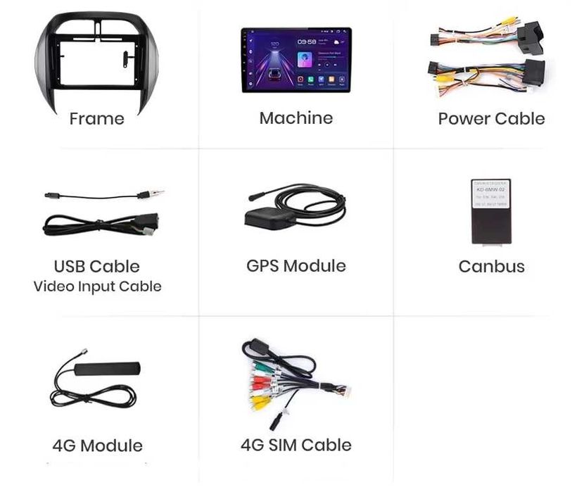 Мултимедия 9" ANDROID 14 за TOYOTA RAV4 RAV 4 II XA20 Carplay