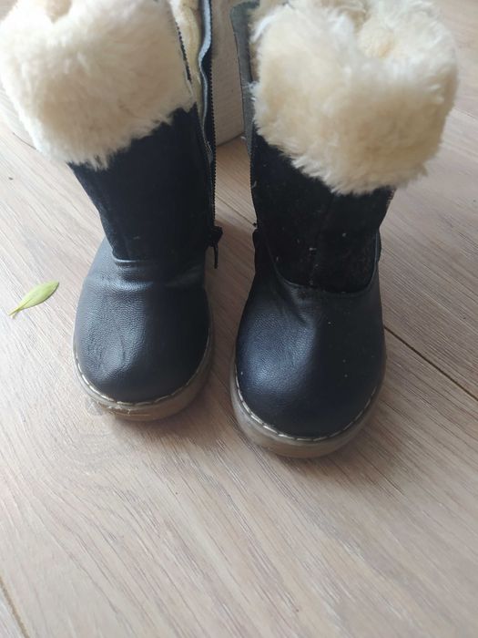 Детские сапожки на меху, новые кожа