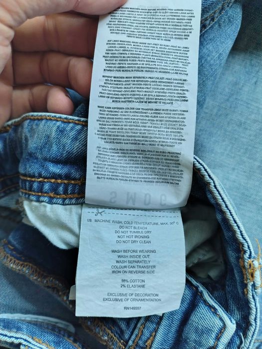 Blugi SMOG label light-wash denim blue jeans, Size 32/32