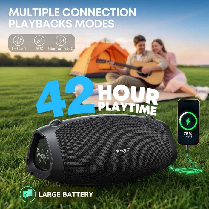 Bluetooth Колонка W-KING X10, Super Bass, 70 W