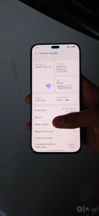 Honor 400lite 8/256