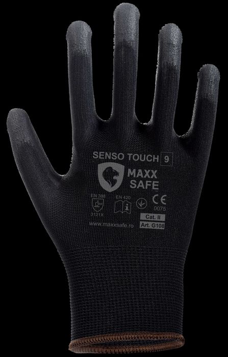 Manusi protectie mecanici.Manusi textil+cauciuc-12 perechi /set
