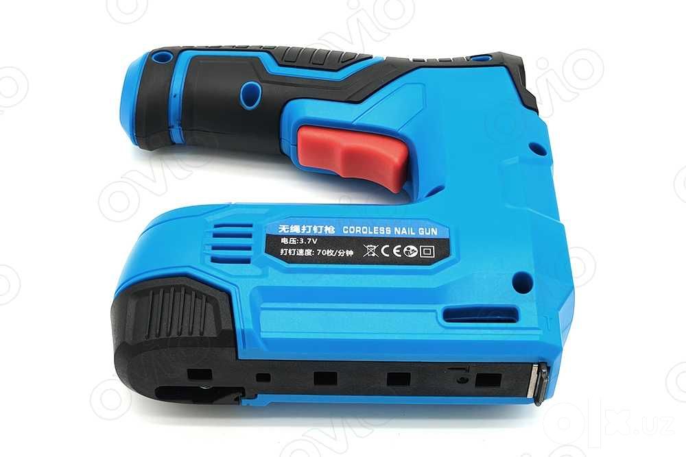 Cтеплер аккумуляторный, мебельный, строительный 2 в 1 MOYI HNG40V Pro