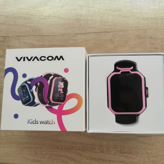 Детски смарт часовник Vivacom Kids Watch-розов/В гаранция.
