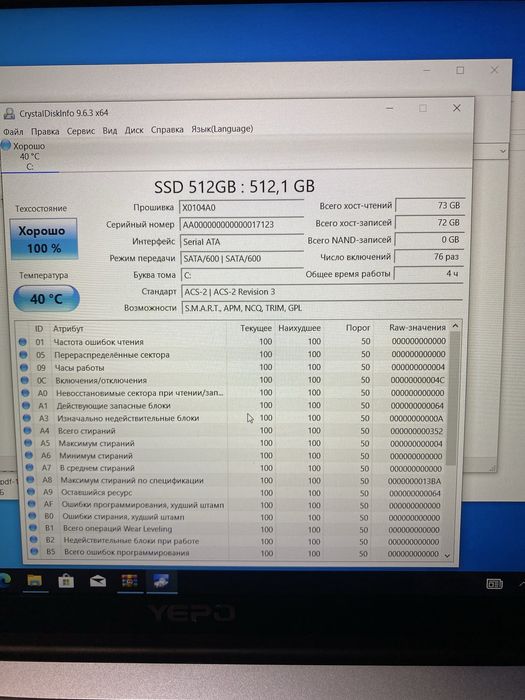 Продам SSD 512гб м2 Ngff