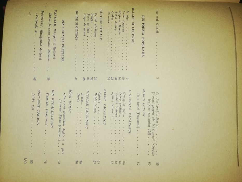 Vând carte veche 1954 Antologia Poeziei Rominesti