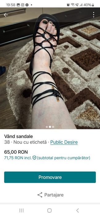 Vând sandale Public Desire