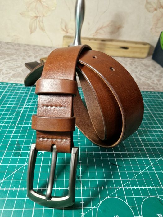 Кожаный ремень.ручная работа