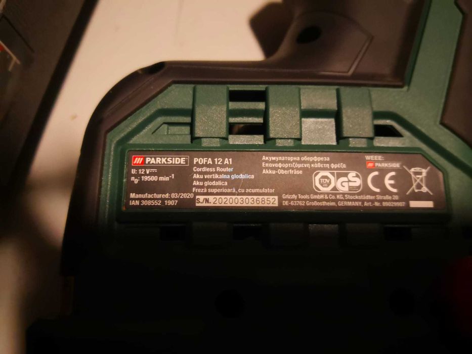 Freza lemn Parkside POFA A1 x12V Team