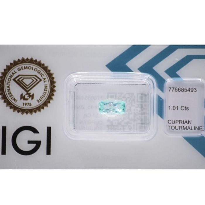Paraiba Turmalină 1.01 carate piatră preţioasă
