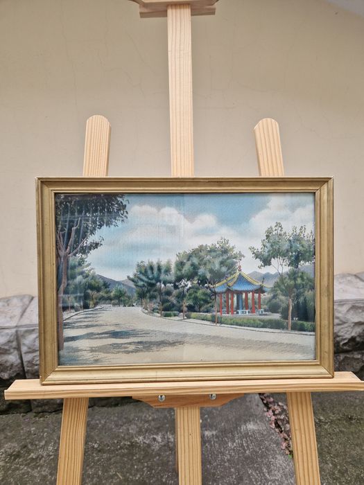 Уникална антикварна китайска картина коприна