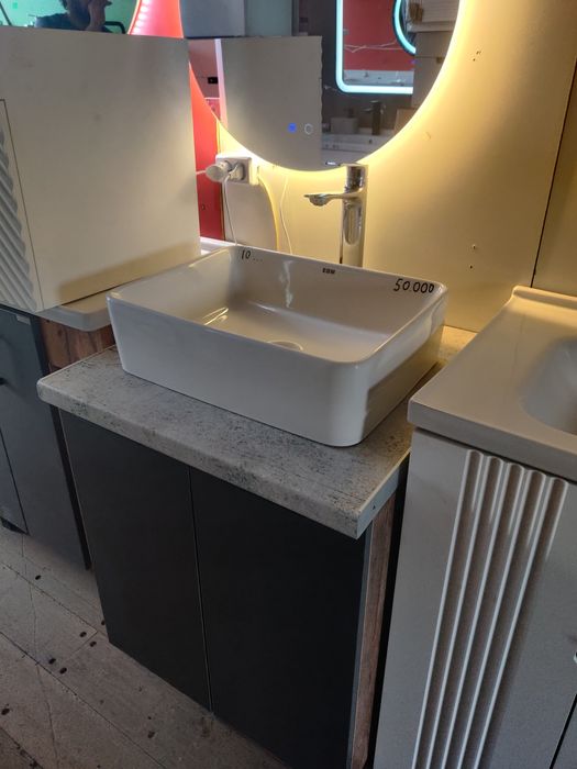 Раковина с тумбой разных размеров