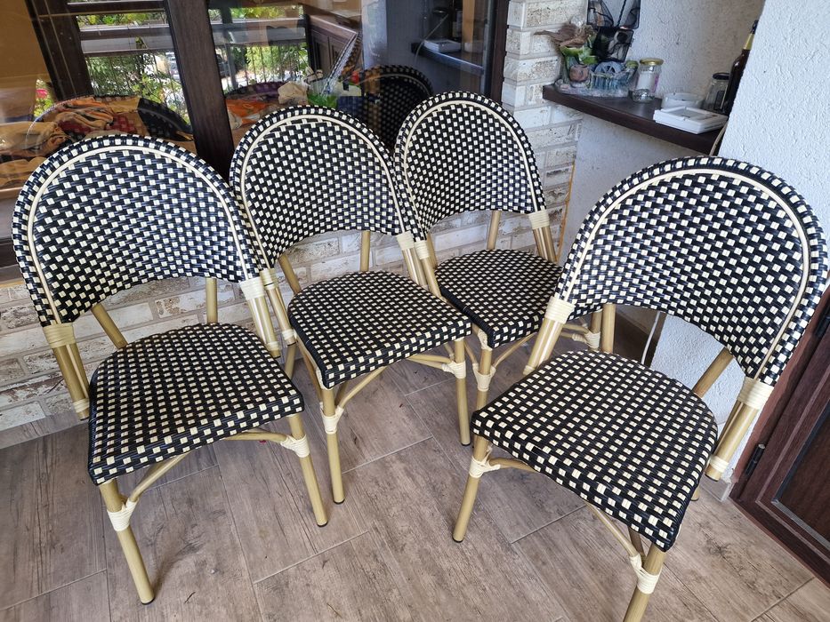 Градински стол от алуминий имитация ратан