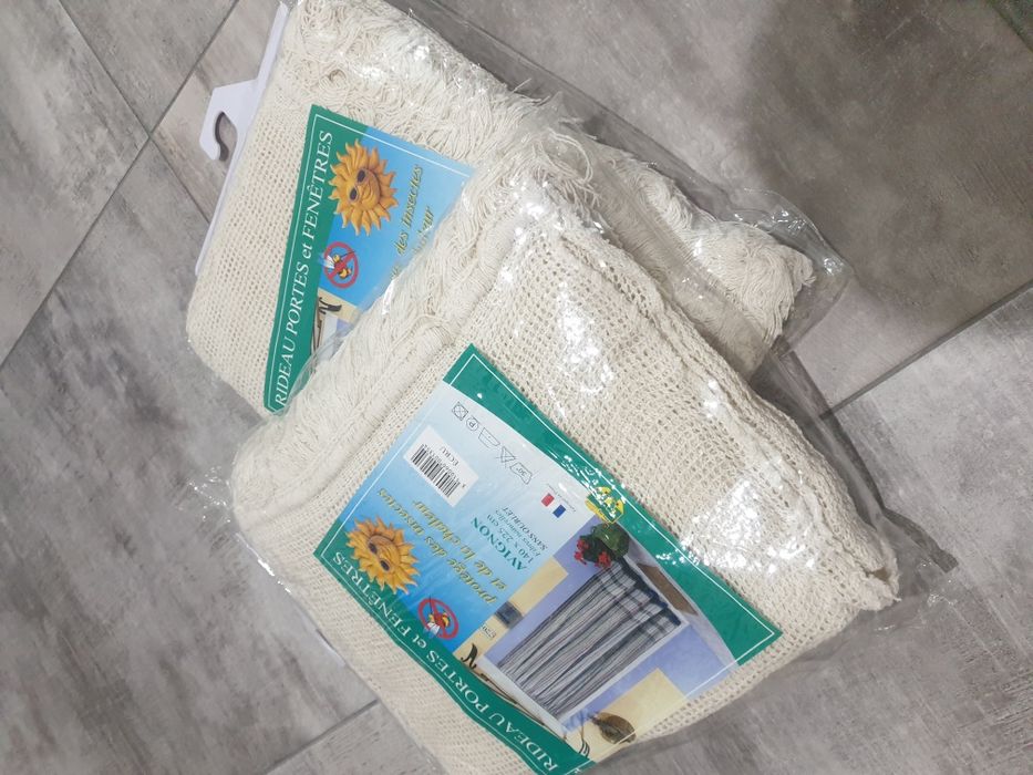 Perdele bumbac 100% made in France 140x225 antitantar anticaldura crem