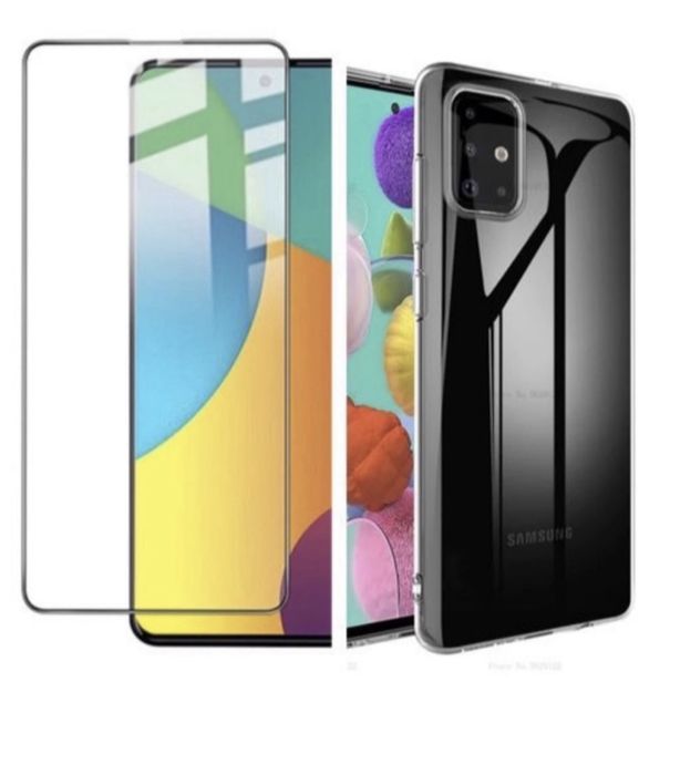 Samsung A02S/A03S/A14/A05/A06  Husa 0,25mm + Folie Sticla Neagra 22D